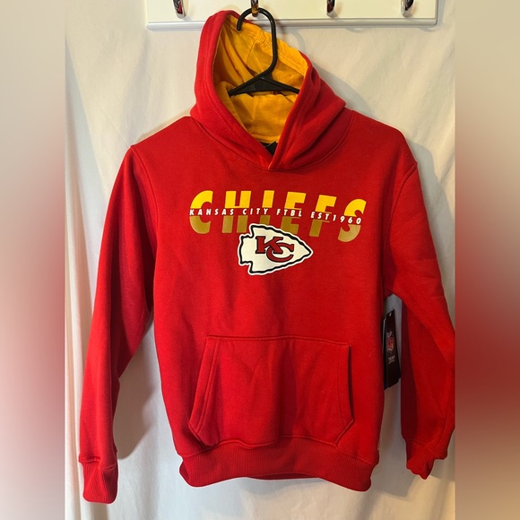 KC Chiefs Boys Hoodie NEW WITH TAGS 10-12 - Picture 1 of 6